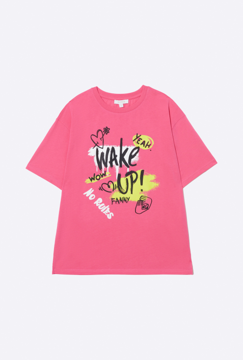 44129 Джемпер(футболка) для девочек T207.02 розовый